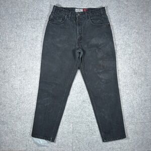 Levis 545 Strauss denim jeans mens 34x30 Black Loose Fit vintage 90s orange tab